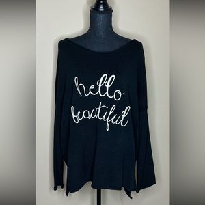 New with tags 3XL Plus Size “Hello Beautiful” Sweater